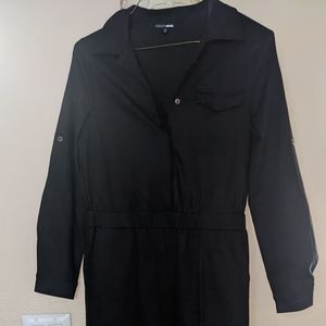 Black one piece Aviator Jumpsuit